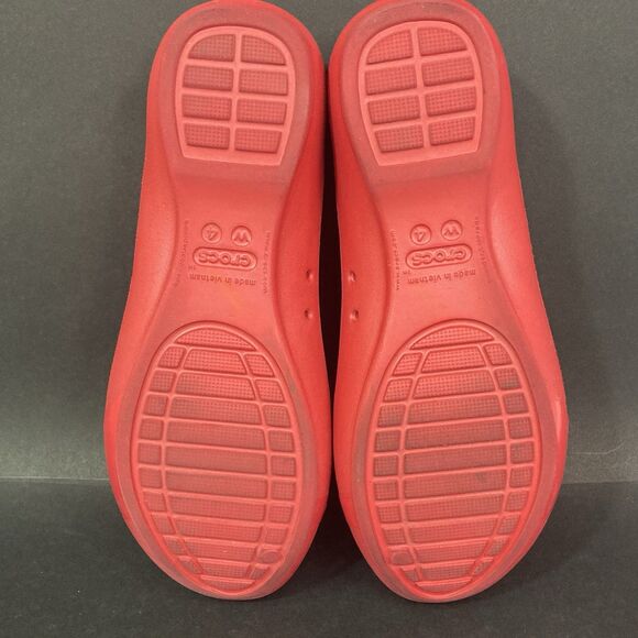Crocs Gianna Ballet Flats - Women's Size 4 - Crimson Red - Slip-Ons - Picture 5 of 6